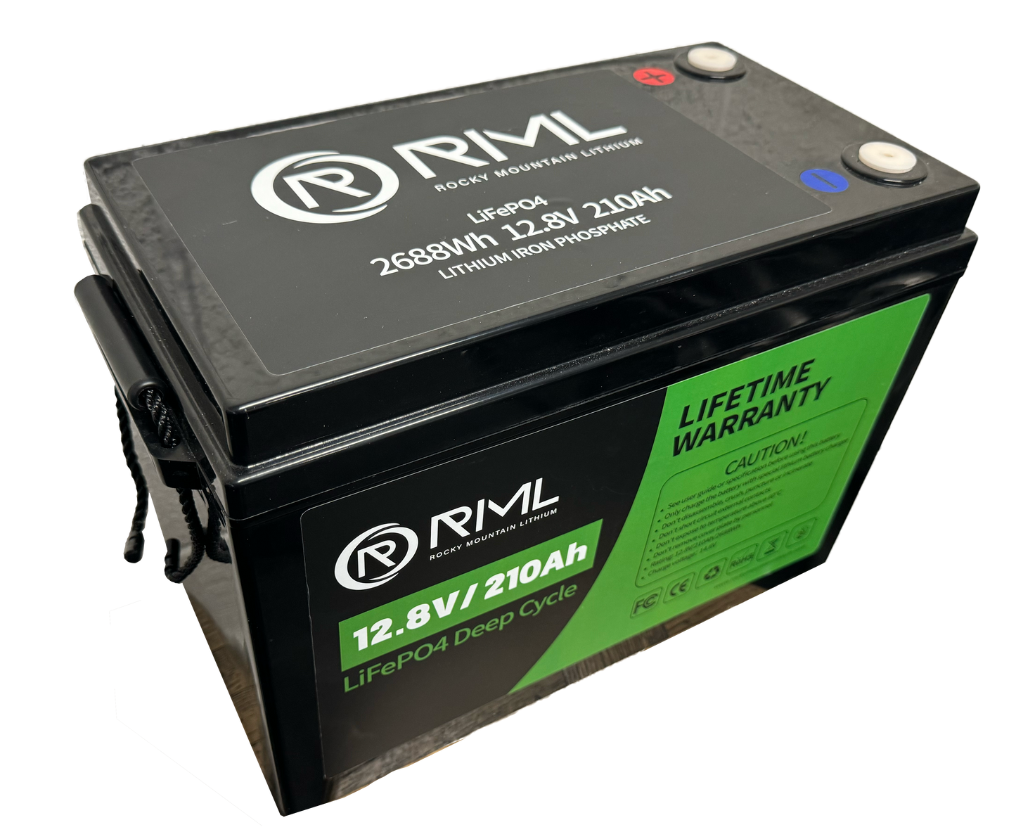12.8V Compact 210 amp hour - with built in heater