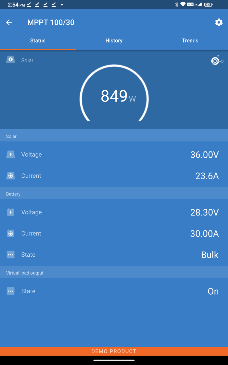 Victron Energy 100/50 MPPT smart solar charge controller
