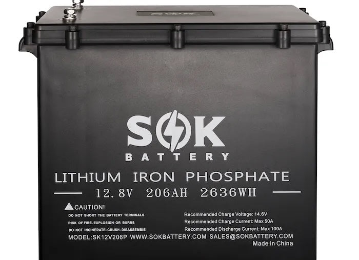 Lithium Valley 12V (12.8V) 200Ah LiFePO4 battery
