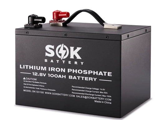 SOK 12V100Ah LiFePO4 Battery Bluetooth & Built-in heater